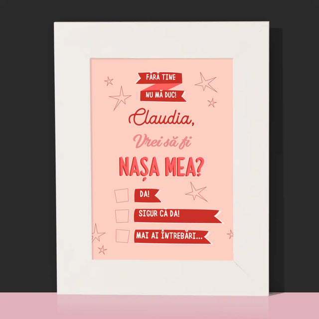 Numele Și Semnătura: Fără Tine Nu Mă Duc - Ramă Pentru Fotografii (Horizontală)