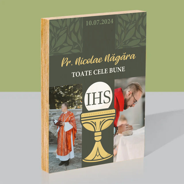 Colaj De Fotografii: Toate Cele Mai Bune Urări - Imprimare Pe Lemn ( Verticală)