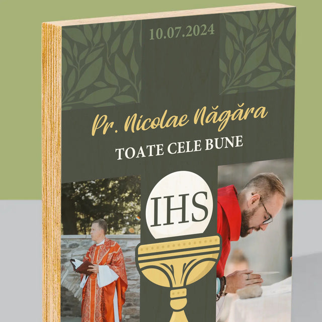 Colaj De Fotografii: Toate Cele Mai Bune Urări - Imprimare Pe Lemn ( Verticală)