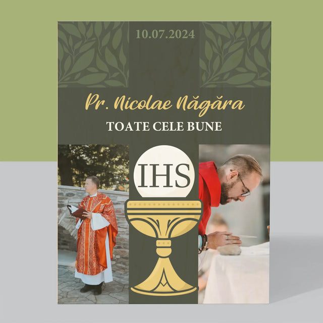 Colaj De Fotografii: Toate Cele Mai Bune Urări - Imprimare Pe Lemn ( Verticală)