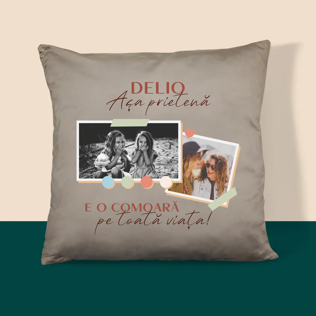 Colaj De Fotografii: Prietena E O Comoară - Pernă (Cu Fotografie)