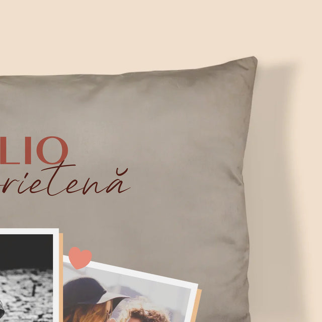 Colaj De Fotografii: Prietena E O Comoară - Pernă (Cu Fotografie)