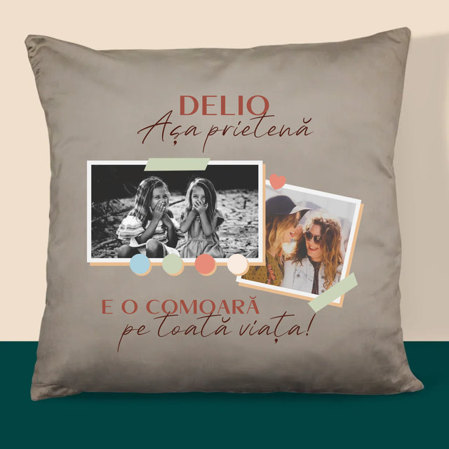 Colaj De Fotografii: Prietena E O Comoară - Pernă (Cu Fotografie)