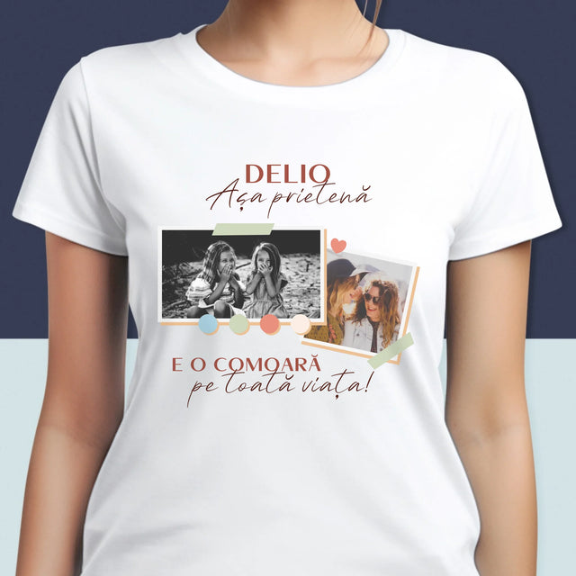 Colaj De Fotografii: Prietena E O Comoară - Tricou Pentru Femei