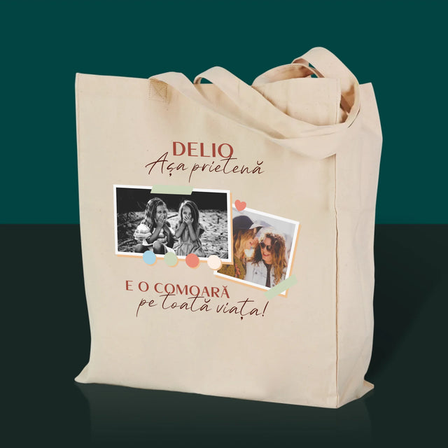 Colaj De Fotografii: Prietena E O Comoară - Sacoșă De Pânză