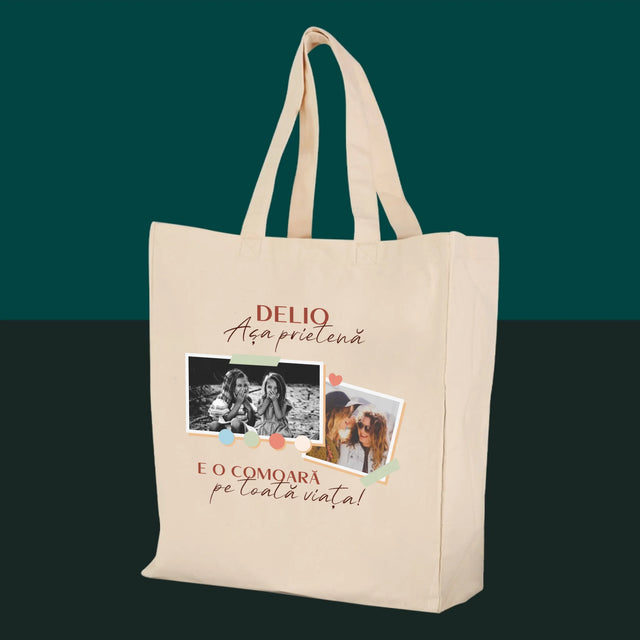 Colaj De Fotografii: Prietena E O Comoară - Sacoșă De Pânză