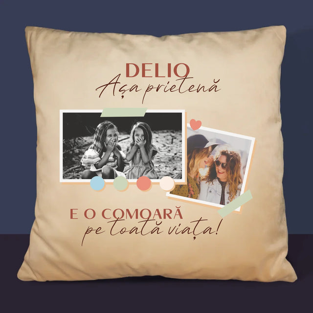 Colaj De Fotografii: Prietena E O Comoară - Pernă (Cu Fotografie)