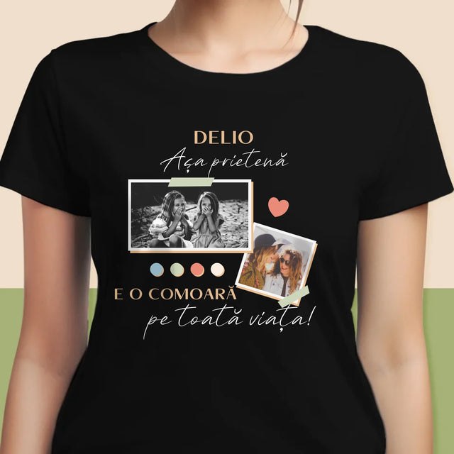 Colaj De Fotografii: Prietena E O Comoară - Tricou Pentru Femei