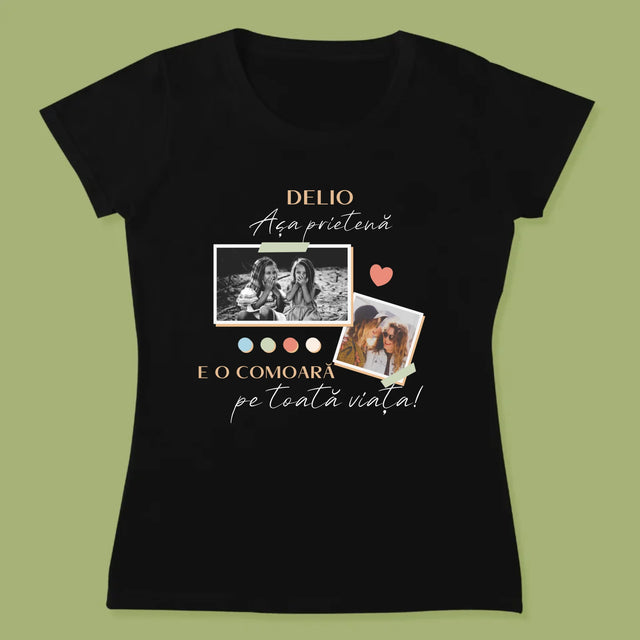 Colaj De Fotografii: Prietena E O Comoară - Tricou Pentru Femei