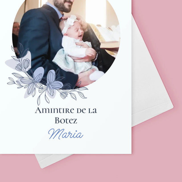 Fotografie Si Semnătură: Amintire De La Botez - Card Cu Felicitări
