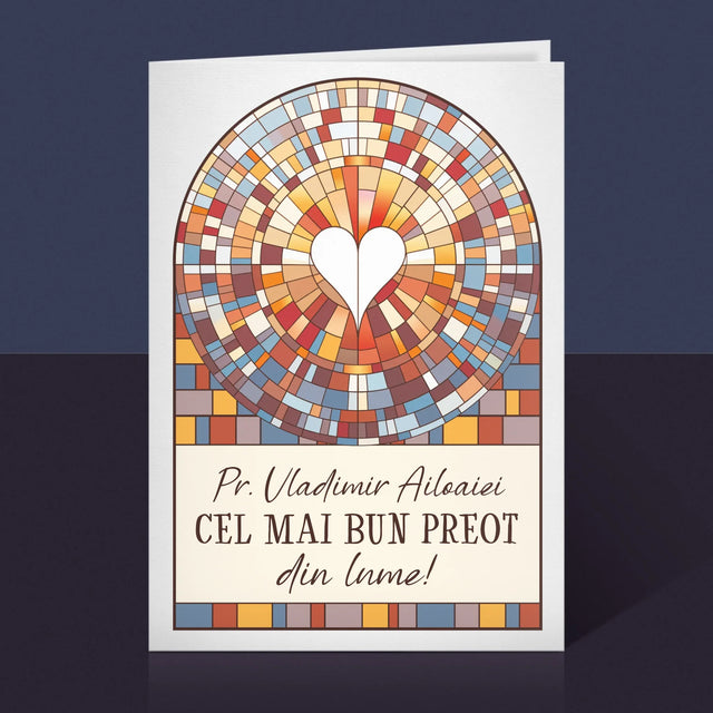 Numele Și Semnătura: Cel Mai Bun Preot Din Lume - Card Cu Felicitări