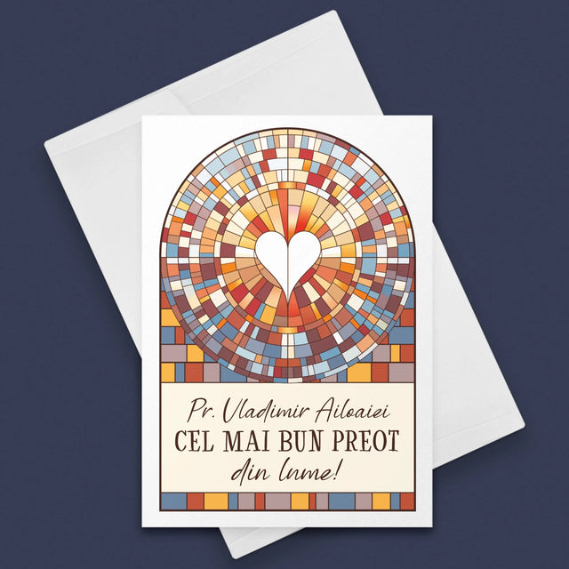 Numele Și Semnătura: Cel Mai Bun Preot Din Lume - Card Cu Felicitări