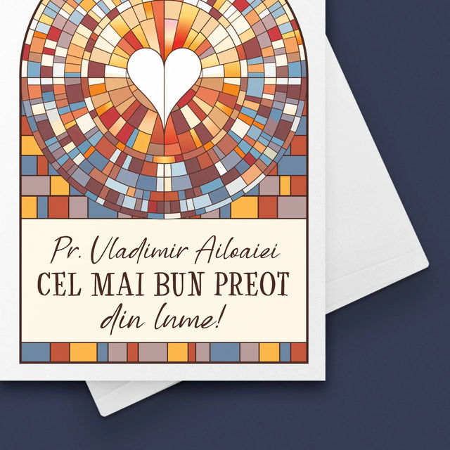 Numele Și Semnătura: Cel Mai Bun Preot Din Lume - Card Cu Felicitări