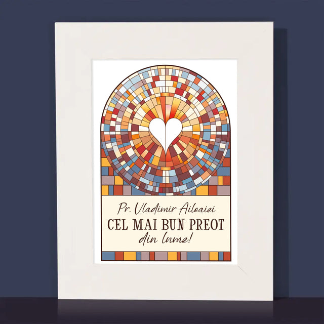 Numele Și Semnătura: Cel Mai Bun Preot Din Lume - Ramă Pentru Fotografii (Horizontală)