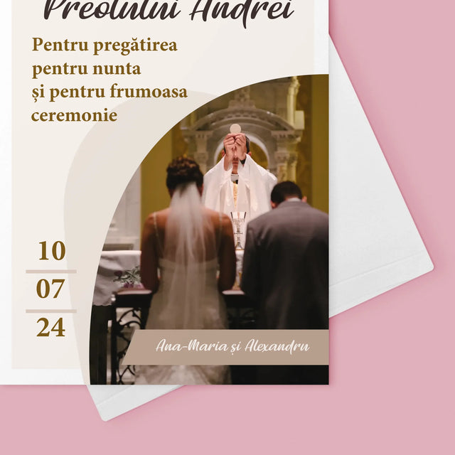 Fotografie Si Semnătură: Mulțumim Pentru Nunta Noastră - Card Cu Felicitări