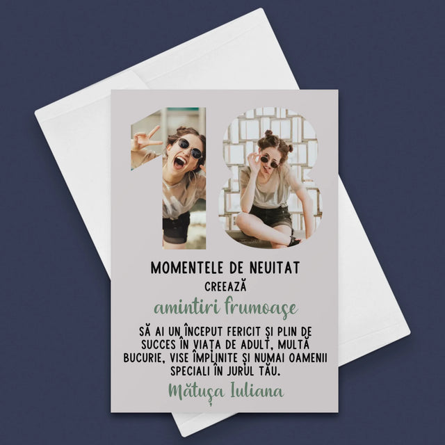 Cuvânt Din Fotografii: 18 De Ani - Card Cu Felicitări