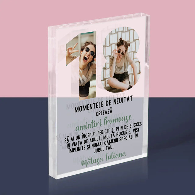 Cuvânt Din Fotografii: 18 De Ani - Bloc Acrilic