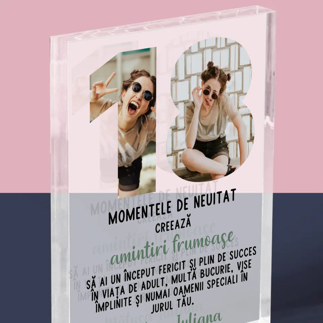 Cuvânt Din Fotografii: 18 De Ani - Bloc Acrilic