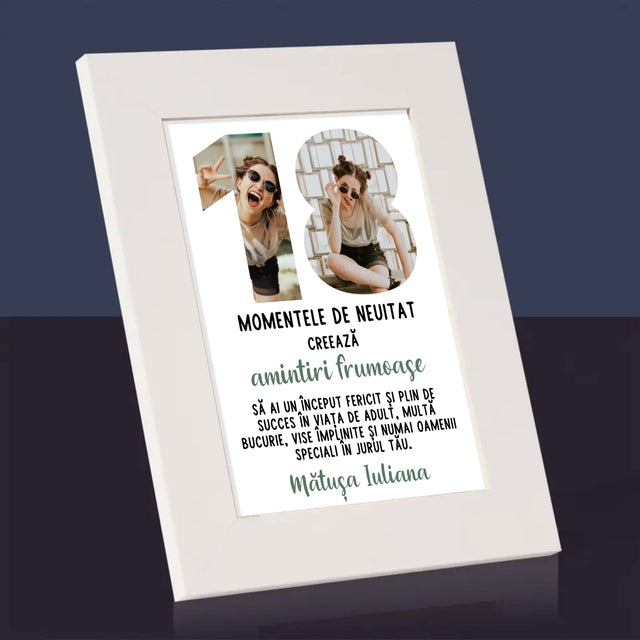 Cuvânt Din Fotografii: 18 De Ani - Ramă Pentru Fotografii (Horizontală)