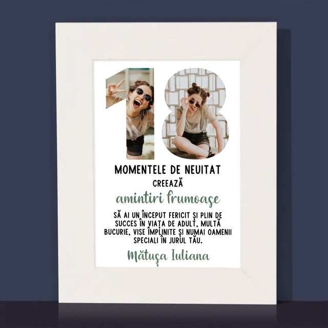 Cuvânt Din Fotografii: 18 De Ani - Ramă Pentru Fotografii (Horizontală)