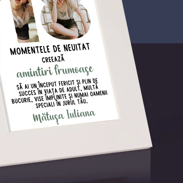 Cuvânt Din Fotografii: 18 De Ani - Ramă Pentru Fotografii (Horizontală)