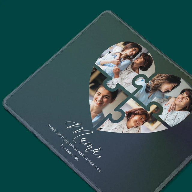 Colaj De Fotografii: Inimă Puzzle Pentru Mama - Mouse Pad