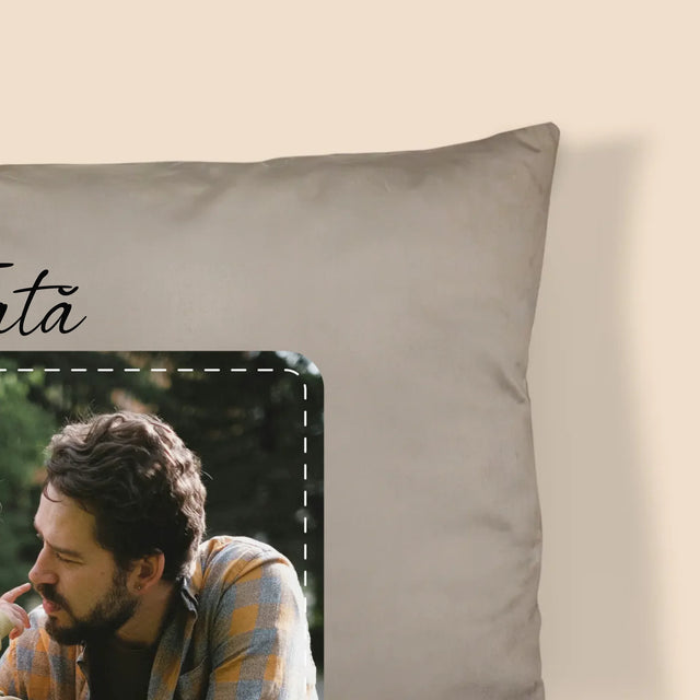 Fotografie Si Semnătură: Cel Mai Minunat Tată - Pernă (Cu Fotografie)