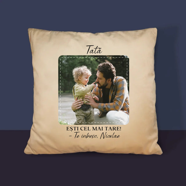 Fotografie Si Semnătură: Cel Mai Minunat Tată - Pernă (Cu Fotografie)