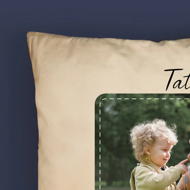 Fotografie Si Semnătură: Cel Mai Minunat Tată - Pernă (Cu Fotografie)