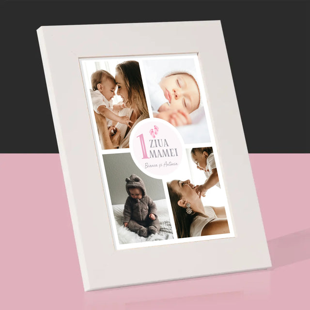 Colaj De Fotografii: Prima Zi A Mamei - Ramă Pentru Fotografii (Horizontală)
