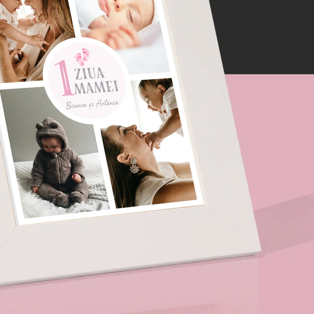 Colaj De Fotografii: Prima Zi A Mamei - Ramă Pentru Fotografii (Horizontală)