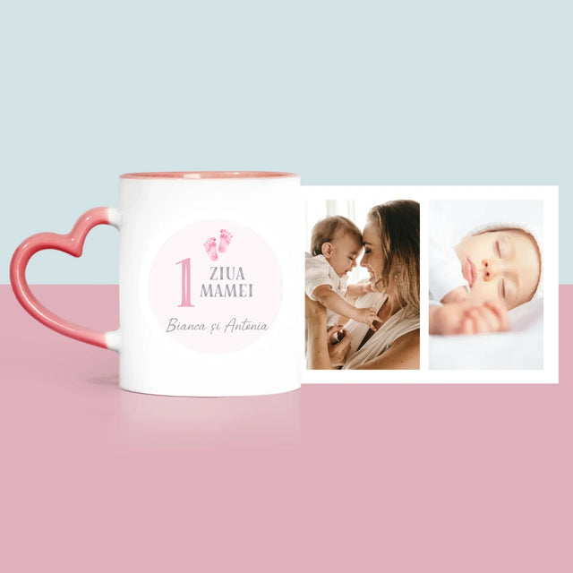 Colaj De Fotografii: Prima Zi A Mamei - Cană