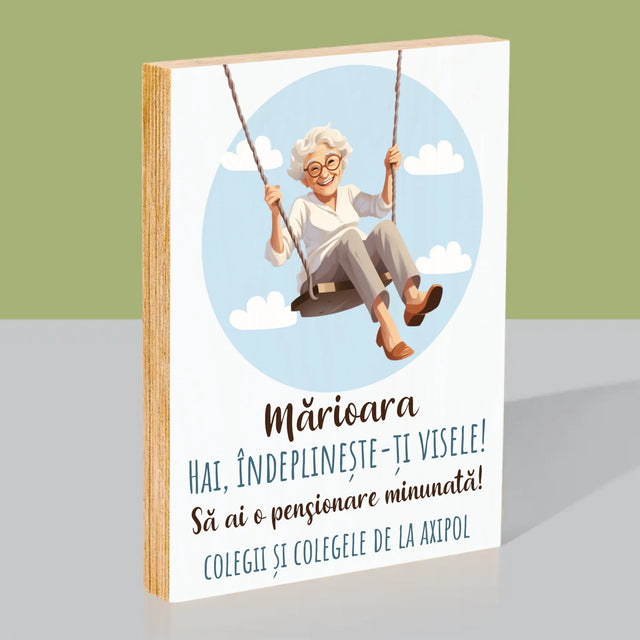 Numele Și Semnătura: Îndeplinește-Ți Visele - Imprimare Pe Lemn ( Verticală)
