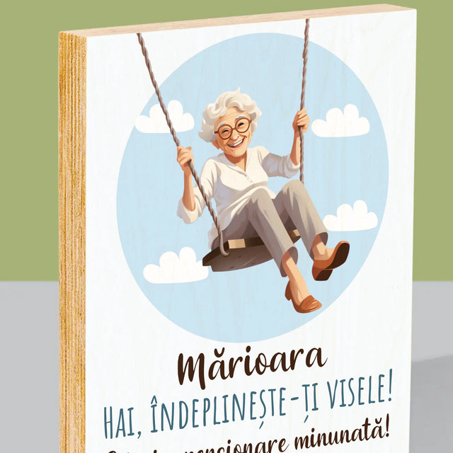 Numele Și Semnătura: Îndeplinește-Ți Visele - Imprimare Pe Lemn ( Verticală)