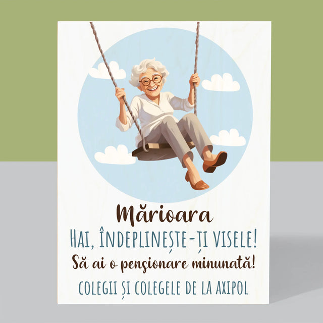 Numele Și Semnătura: Îndeplinește-Ți Visele - Imprimare Pe Lemn ( Verticală)