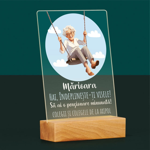 Numele Și Semnătura: Îndeplinește-Ți Visele - Imprimare Pe Sticlă Acrilică (Verticală)