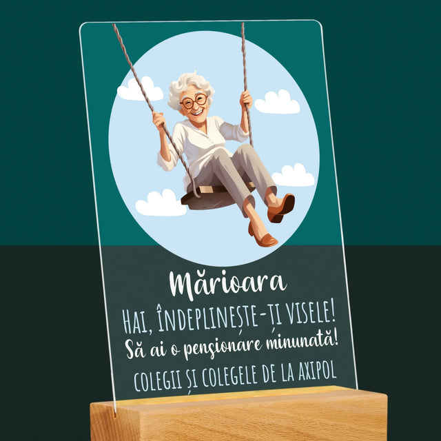 Numele Și Semnătura: Îndeplinește-Ți Visele - Imprimare Pe Sticlă Acrilică (Verticală)