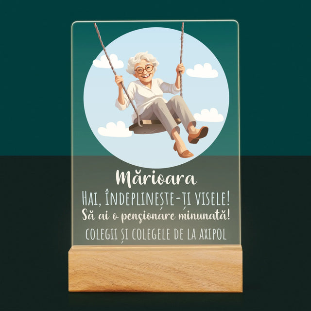 Numele Și Semnătura: Îndeplinește-Ți Visele - Imprimare Pe Sticlă Acrilică (Verticală)