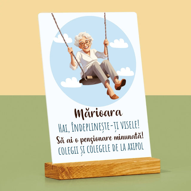 Numele Și Semnătura: Îndeplinește-Ți Visele - Imprimare Pe Sticlă Acrilică (Verticală)