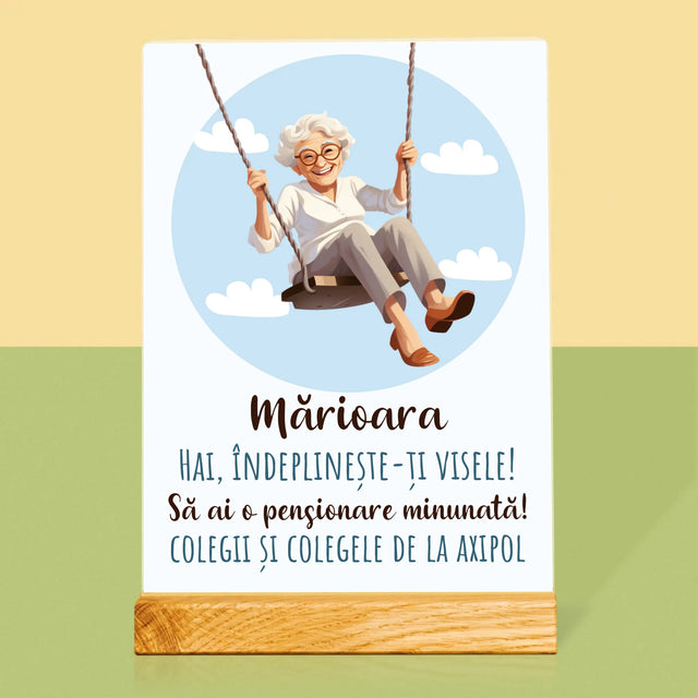 Numele Și Semnătura: Îndeplinește-Ți Visele - Imprimare Pe Sticlă Acrilică (Verticală)