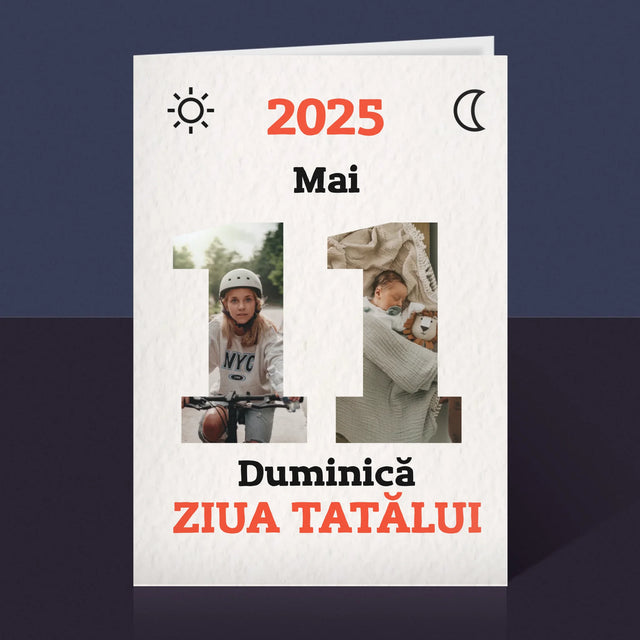 Cuvânt Din Fotografii: Felicitare Calendar Ziua Tatălui - Card Cu Felicitări