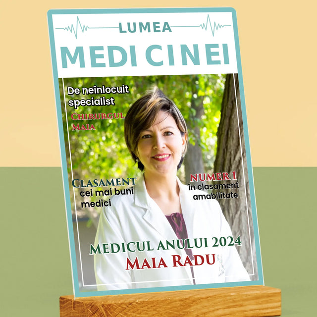 Copertă Derevistă: Lumea Medicinei - Imprimare Pe Sticlă Acrilică (Verticală)