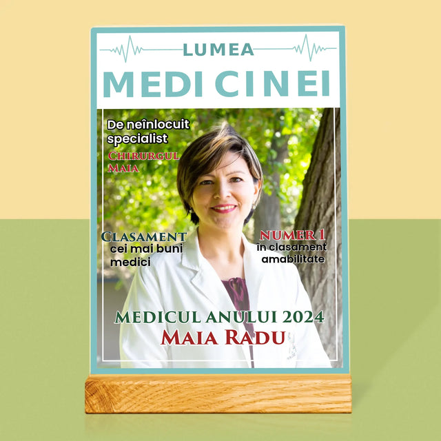 Copertă Derevistă: Lumea Medicinei - Imprimare Pe Sticlă Acrilică (Verticală)