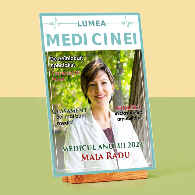 Copertă Derevistă: Lumea Medicinei - Imprimare Pe Sticlă Acrilică (Verticală)