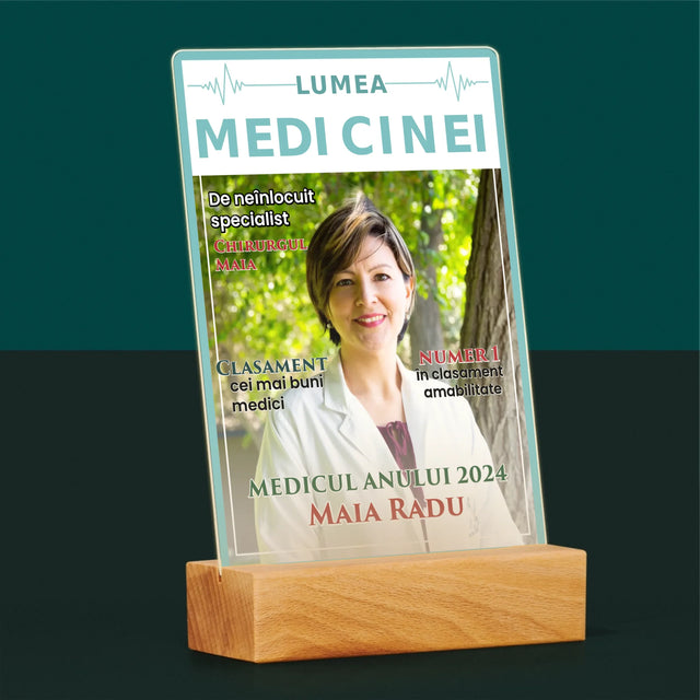 Copertă Derevistă: Lumea Medicinei - Imprimare Pe Sticlă Acrilică (Verticală)