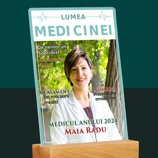 Copertă Derevistă: Lumea Medicinei - Imprimare Pe Sticlă Acrilică (Verticală)