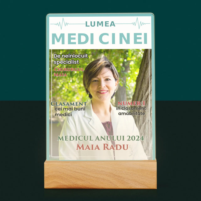 Copertă Derevistă: Lumea Medicinei - Imprimare Pe Sticlă Acrilică (Verticală)