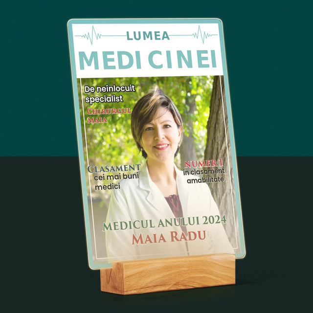 Copertă Derevistă: Lumea Medicinei - Imprimare Pe Sticlă Acrilică (Verticală)