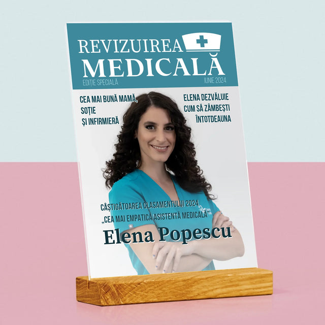 Copertă Derevistă: Revizuirea Medicală - Imprimare Pe Sticlă Acrilică (Verticală)
