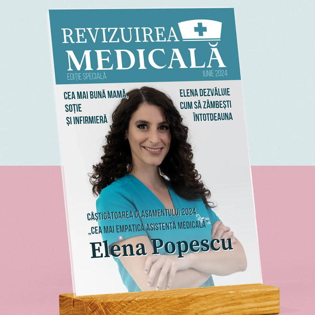 Copertă Derevistă: Revizuirea Medicală - Imprimare Pe Sticlă Acrilică (Verticală)